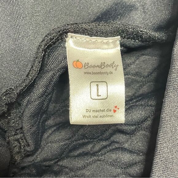 BoomBooty Legging Textured Pattern Black Size Large - Picture 4 of 13